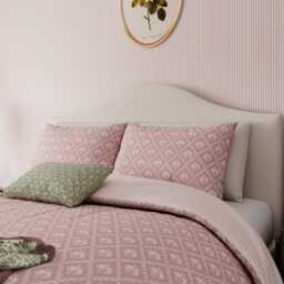 Helena Springfield Harvest Moon Meadow Posy Double Duvet Cover SET, Pink - thumbnail 1