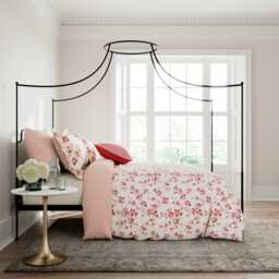 V&A Garden Rose Double Duvet Cover Set, Pink - thumbnail 2