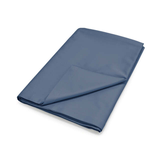 By Bedeck 500 Thread Count Plain Dye Super Kingsize Flat Sheet, Navy - image 1
