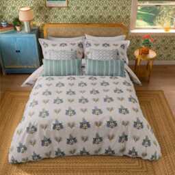 Joules Chintz Floral Single Duvet Cover Set, Blue & Creme - thumbnail 2