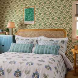 Joules Chintz Floral Single Duvet Cover Set, Blue & Creme - thumbnail 1