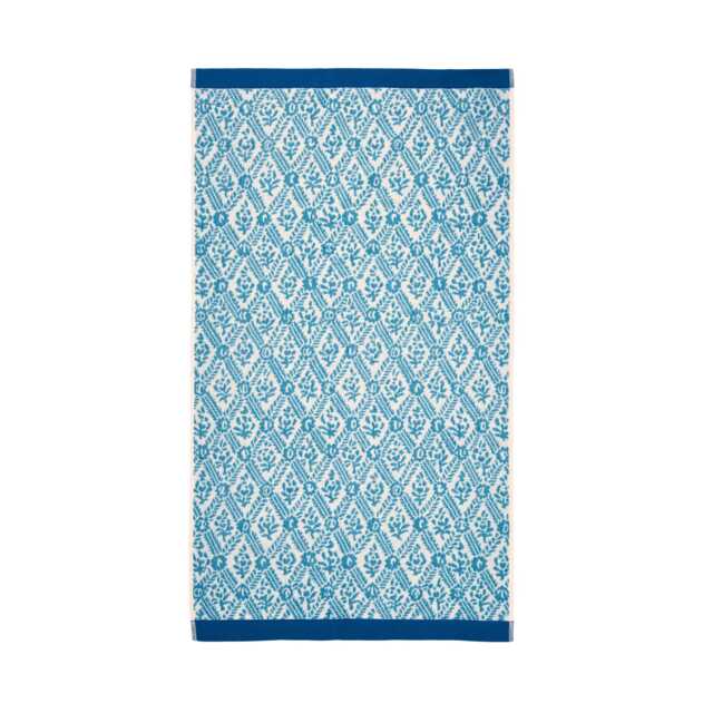 English Heritage St John's Trellis Bath Towel, Turquoise - image 1