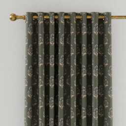 "Joules Chamomile Lined Curtains 66"" x 54"", Olive"