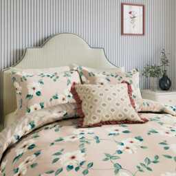 Sanderson x National Trust Poets Rose Double Duvet Cover Set, Blush - thumbnail 1