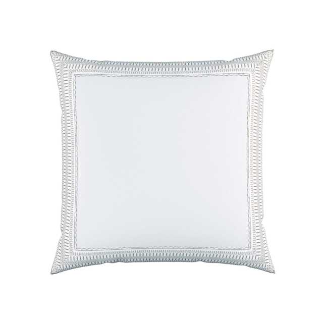 Bedeck of Belfast Astrid Pair of Square Oxford Pillowcases, White/Silver - image 1