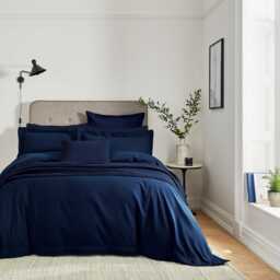 Bedeck of Belfast Fine Linens Vendi Single Duvet Cover, Midnight - thumbnail 2