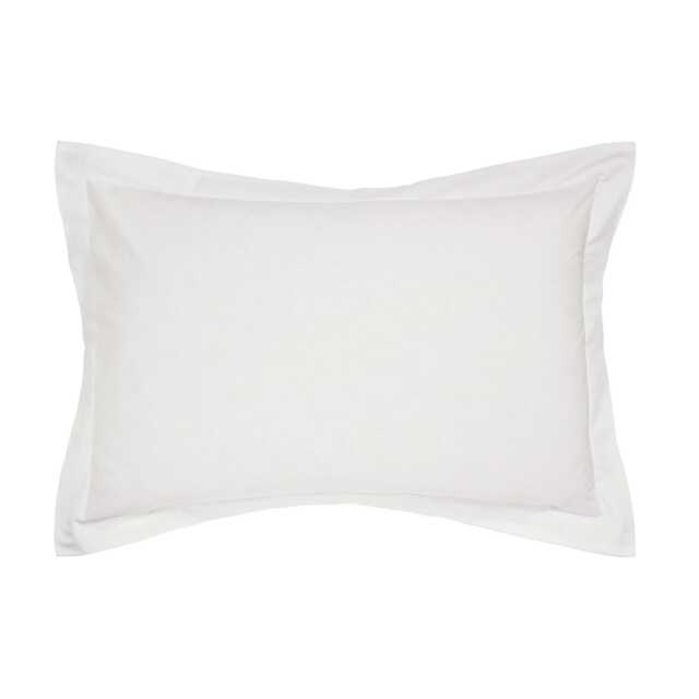 Helena Springfield Plain Dye, 50/50 Percale, Oxford Pillowcase, White