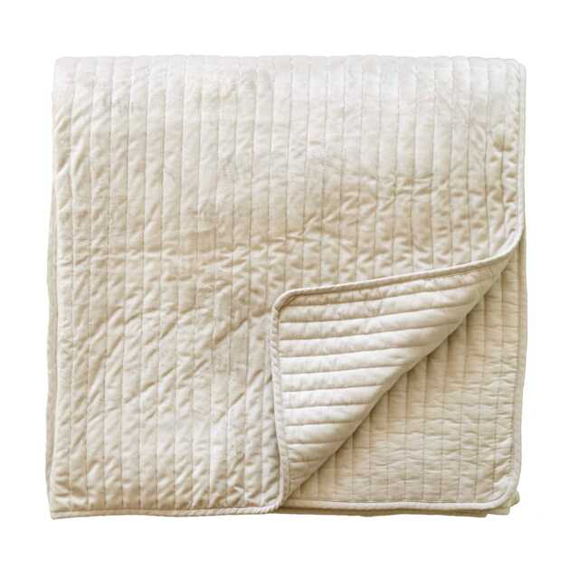 Murmur Flynn Quilted Throw, Linen - image 1