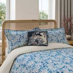 V&A Kyoto Garden Cushion 45cm x 45cm, Indigo - thumbnail 2
