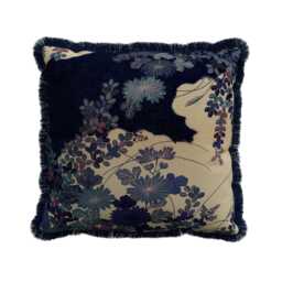 V&A Kyoto Garden Cushion 45cm x 45cm, Indigo
