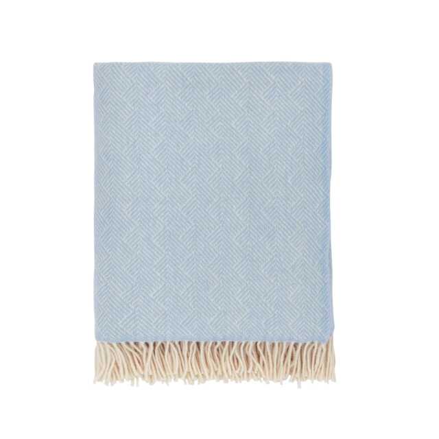 Bedeck of Belfast Rosanna Woven Throw, Soft Blue - image 1