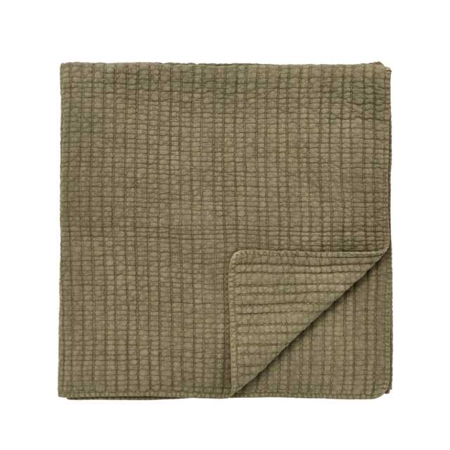 Bedeck of Belfast Nora Quilted Throw, Sage Green/Tuberose - image 1