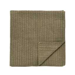 Bedeck of Belfast Nora Quilted Throw, Sage Green/Tuberose - thumbnail 1