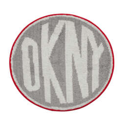 DKNY Circle Logo Bath Mat, Grey & Red - thumbnail 1