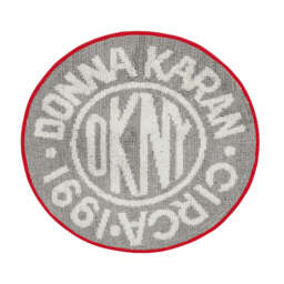 DKNY Circle Logo Bath Mat, Grey & Red - thumbnail 2