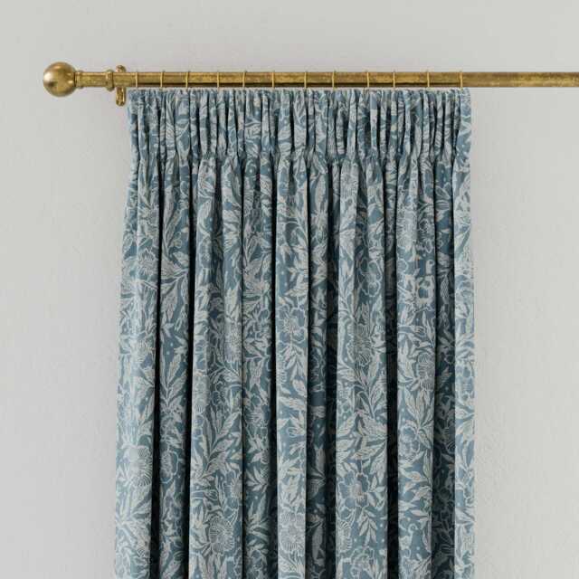 "Joules Twilight Ditsy Lined Curtains 66"" x 54"", Duck Egg" - image 1