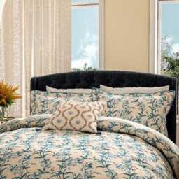 V&A Sweet Tendrils Super Kingsize Duvet Cover SET, Blue - thumbnail 1