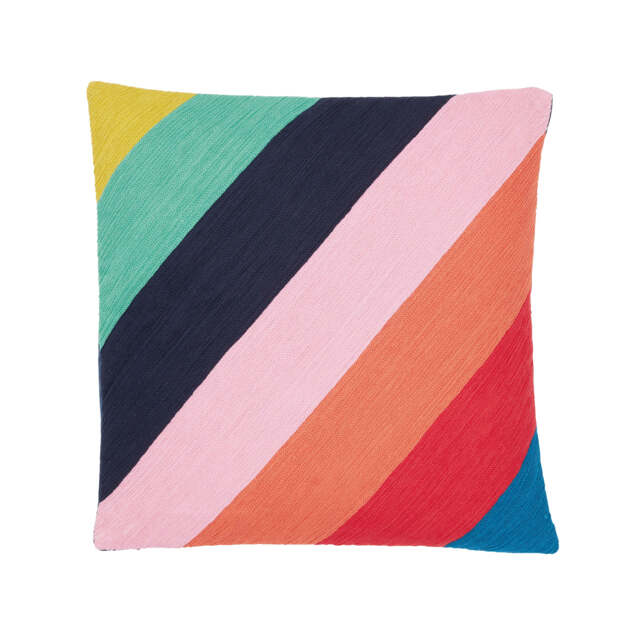 Joules Rainbow Bee Cushion 45cm x 45cm, Multi - image 1