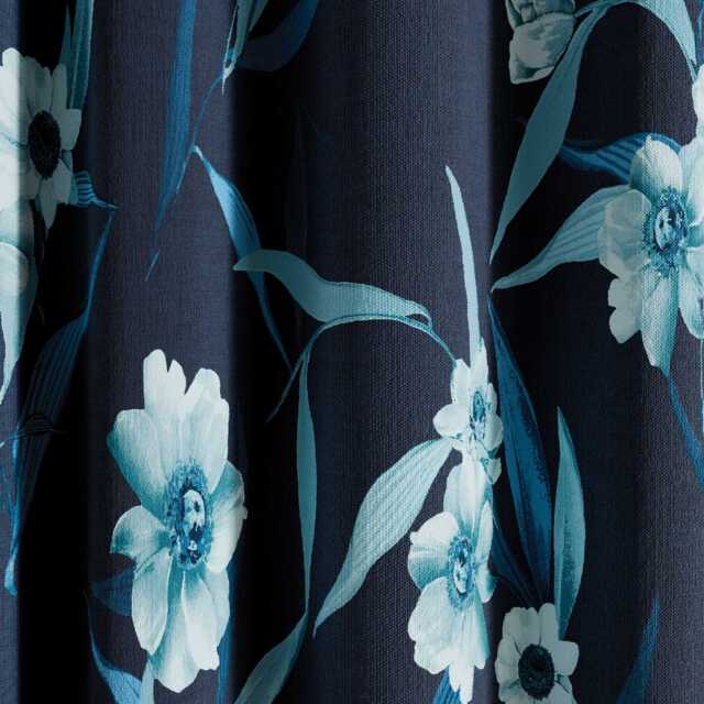"Ted Baker Cabana Lined Curtains 90"" x 54"", Navy" - image 1