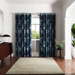 "Ted Baker Cabana Lined Curtains 90"" x 54"", Navy" - thumbnail 2