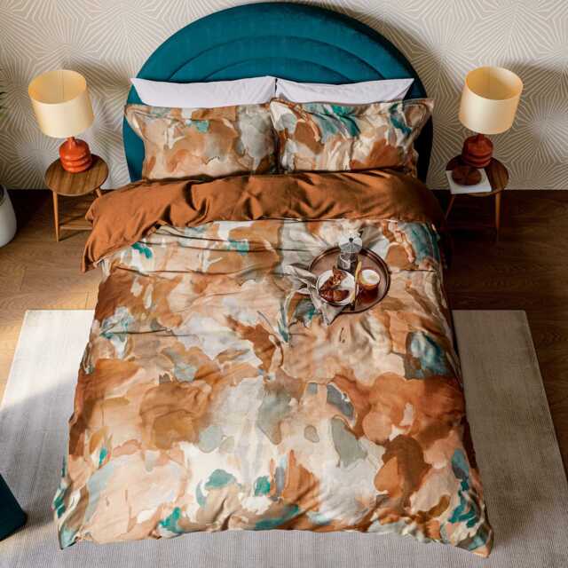 Harlequin Foresta Super Kingsize Duvet Cover Set, Terracotta - image 1