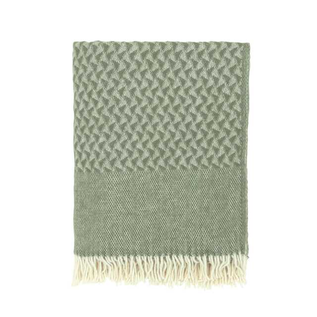 Bedeck of Belfast Yoko Woven Throw, Green - image 1