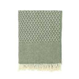 Bedeck of Belfast Yoko Woven Throw, Green - thumbnail 1