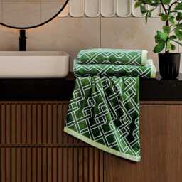 Ted Baker Ribbon Stripe Hand Towel, Green - thumbnail 2
