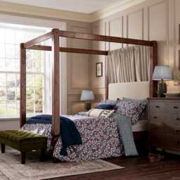 Joules Grove Floral Single Duvet Cover Set, Royal Blue - thumbnail 2