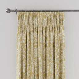"Land & Shore Rowallane Lined Curtains 66"" x 54"", Ochre/Multi" - thumbnail 2