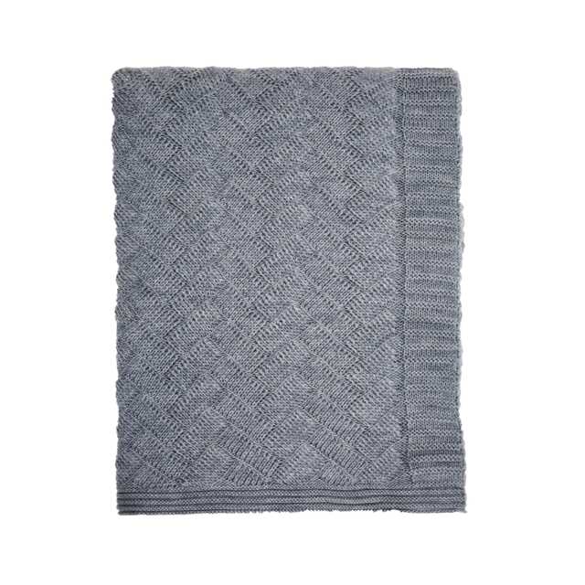 Bedeck of Belfast Estelle Throw, Chambray/Pink - image 1