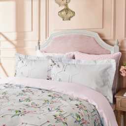 Ted Baker Peppermint Double Duvet Cover SET, Silver - thumbnail 1