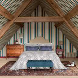 Joules Floral Scallop Single Duvet Cover Set, Blue - thumbnail 2