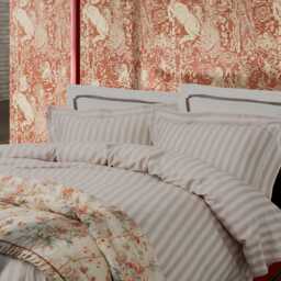 Sanderson Giles Deacon Regency Aperigon Double Duvet Cover Set, Alabaster