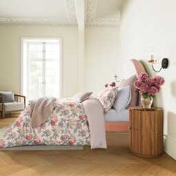 Bedeck of Belfast Marielle Double Duvet Cover Set, Coral & Yellow - thumbnail 2