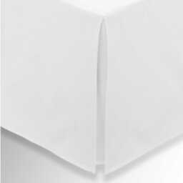 Helena Springfield Plain Dye, 50/50 Percale, Kingsize Valance, White