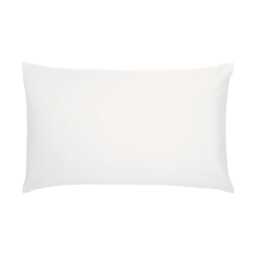 Bedeck of Belfast Fine Linens 400 Thread Count Sateen Plain Dye Pair of Standard Pillowcases, White - thumbnail 1