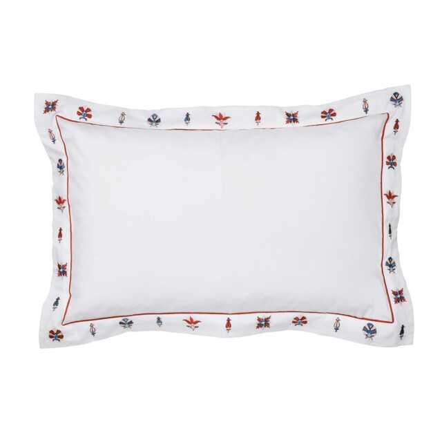 Joules Siesta Stripe Pair of Oxford Pillowcases, Red - image 1