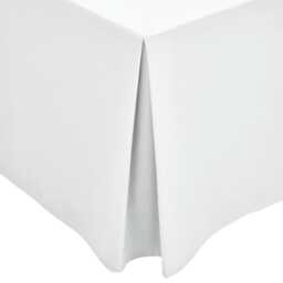 1951 Plain Dye Percale Kingsize Valance, Silver