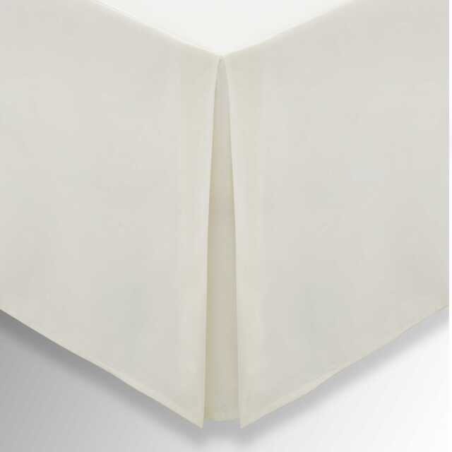 Helena Springfield Plain Dye, 50/50 Percale, Double Valance, Ivory