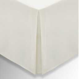 Helena Springfield Plain Dye, 50/50 Percale, Double Valance, Ivory