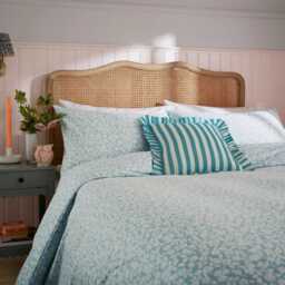 Helena Springfield Secret Garden Rosebud Brushed Cotton Single Duvet Cover SET, Aqua - thumbnail 1