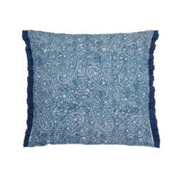 Bedeck of Belfast Emmeline Cushion 50cm x 50cm, Denim Blue