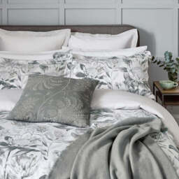 Sanderson King Protea Double Duvet Cover SET, Grey & Linen - thumbnail 1