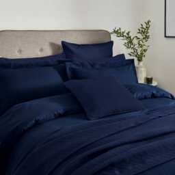 Bedeck of Belfast Fine Linens Andaz Sham Pillowcase, Midnight - thumbnail 2