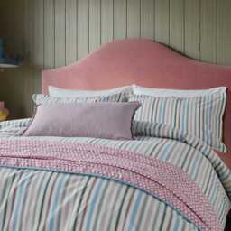 Land & Shore Barrow Stripe Single Duvet Cover Set, Multi - thumbnail 1