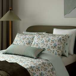 Bedeck of Belfast Clarence Single Duvet Cover Set, Celadon - thumbnail 1