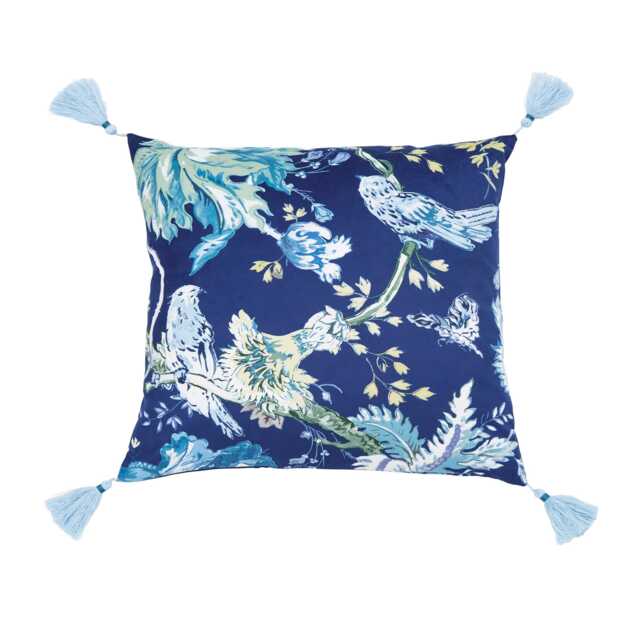 English Heritage Suffolk Garden Cushion 50cm x 50cm, Navy - image 1