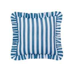 Helena Springfield Secret Garden Candy Stripe Cushion 40cm x 40cm, Blue