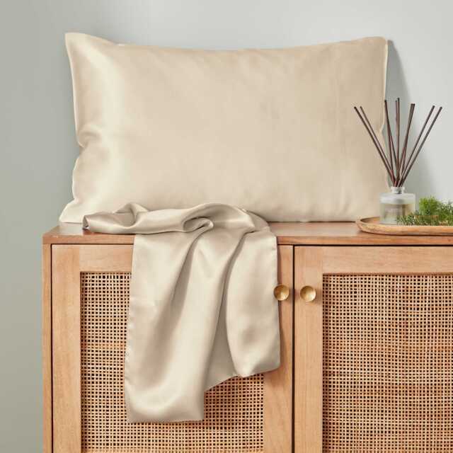 Murmur Silk Standard Pillowcase, Linen - image 1